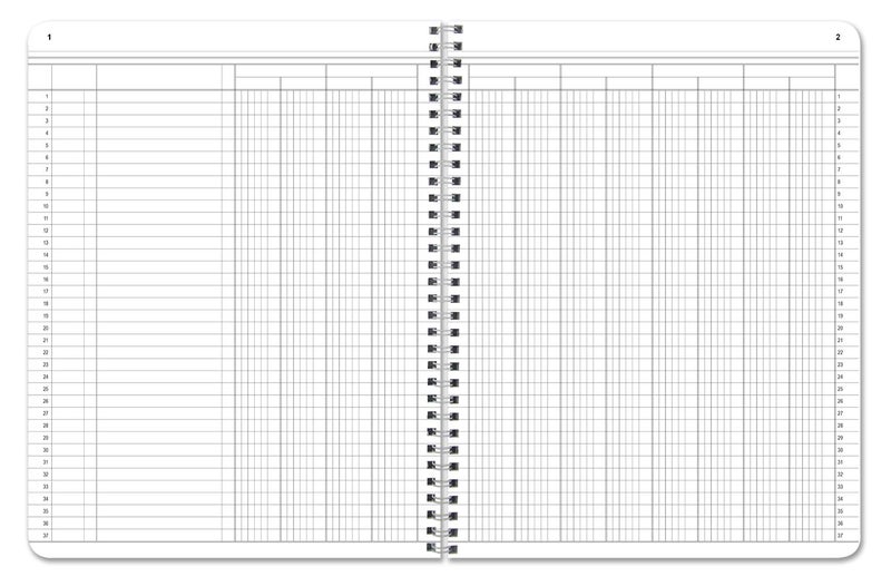 BookFactory 12 Column Ledger Book Account Book Accounting Notebook (12 (Twelve) Columns Columnar Accountant Logbook Format - 100 Pages, 8.5'' x 11'', Wire-O (Made in USA) - Image 3